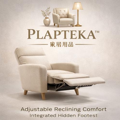 PLAPTEKA™ Liora Reclining Accent Chair – Adjustable Comfort Lounge Chair with Footrest